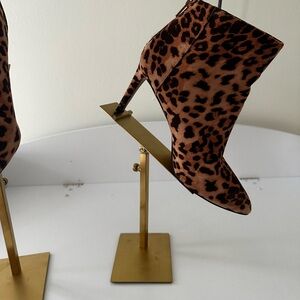 Express Leopard Print Ankle Booties